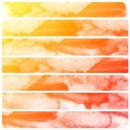 Set of Colorful water color painting background N493