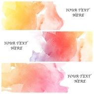 Set of Colorful water color painting background N498