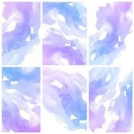 Set of Colorful water color painting background N500