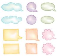 Speech bubbles different shape collection