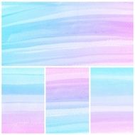 Set of Colorful water color painting background N501