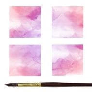 Set of Colorful water color painting background N503