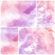 Set of Colorful water color painting background N505