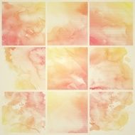 Set of Colorful water color painting background N507