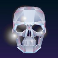 Conceptual polygonal human skull Abstract vector illustration N2