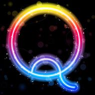 Alphabet Rainbow Lights Glitter with Sparkles N3