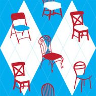Seamless Pattern With Chairs N2