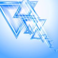 Blue abstract background with triangles