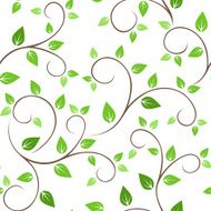 Seamless pattern with green leaves Vector illustration N3