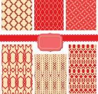 set of fabric textures with different lattices - seamless patterns N3