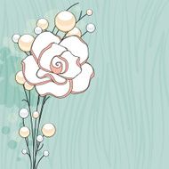 Rose with pearls background