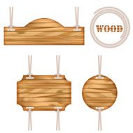 Wood Vector Frame Rope Design N2