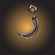 Vector wooden Arabic figure N9
