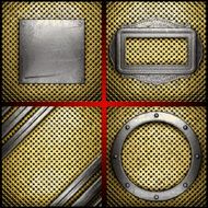 Vector golden and silver background set N5