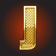 vector golden letter j N7