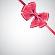 ribbon with bow on white