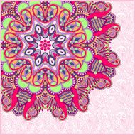 Ornate card with circle ornament N10