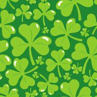 vector seamless pattern with clover leaves N3