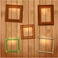 Vintage frame on wooden texture N3