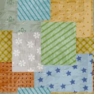 vector seamless pattern with retro crumpled papers