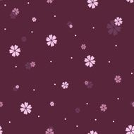 Seamless pattern with beautiful purple and pink flowers