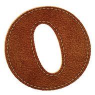 Leather textured letter O
