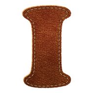 Leather textured letter I