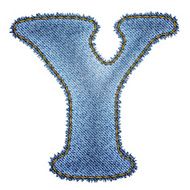 Jeans alphabet Denim letter Y