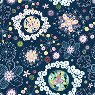 abstract and floral pattern