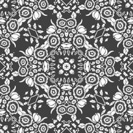 Retro seamless floral tile N3