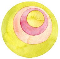 Abstract circle watercolor painting N2