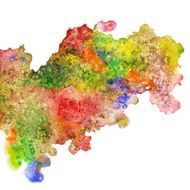 Watercolor colorful paint spot