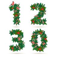 Christmas festive wreath numbers 1 2 3 0