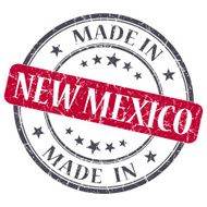 made in New Mexico red round grunge isolated stamp N2
