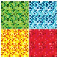 set of triangle abstract seamless patterns N2