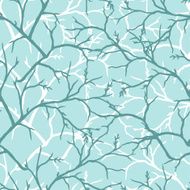 Winter seamless pattern with stylized tree branches N2