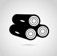Wood icon isolated on white background
