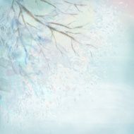 Winter Watercolor Tree Branches