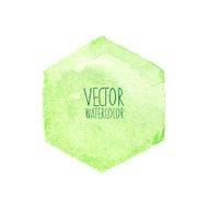 Watercolor green hexagon stain