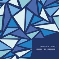 Vector abstract ice chrystals frame corner pattern background N2