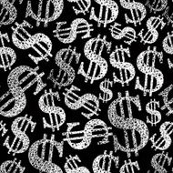 Dollar symbols seamless pattern money theme vector backdrop