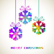 Christmas card with snowflakes decoration