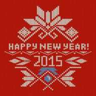 Knitted New Year Illustration