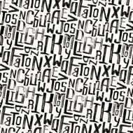 Vintage style pattern uneven grunge letters of random size