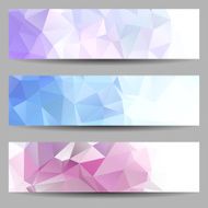 Set of banners with abstract triangles N29