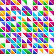 Colorful childish rainbow colored triangles seamless vector pat N2