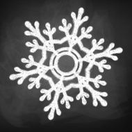 Chalkboard drawing of snowflake Vector illustration N2