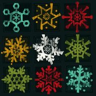 Snowflake icon set N2