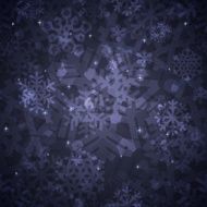 Shiny Dark Snowflakes Seamless Pattern for Christmas Design