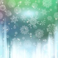 New year blur background with snowflakes N3